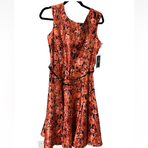 JULIAN TAYLOR NEW YORK sz10 satin sleeveless knee length dress‎ night out (PJ)